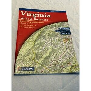 2003 Virginia DeLorme Atlas and Gazetteer Topographic Maps